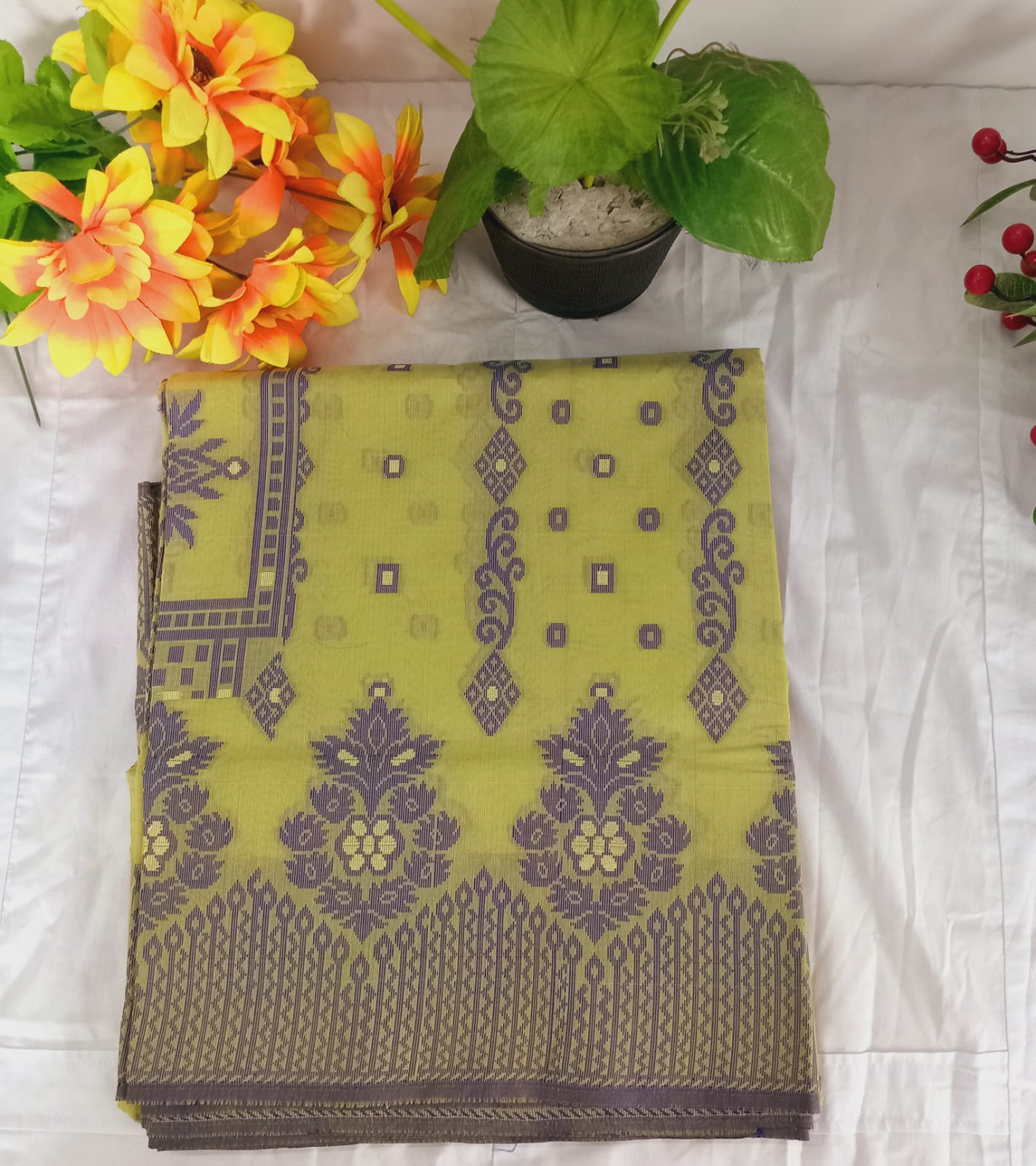 Tangail Cotton Jamdani Saree