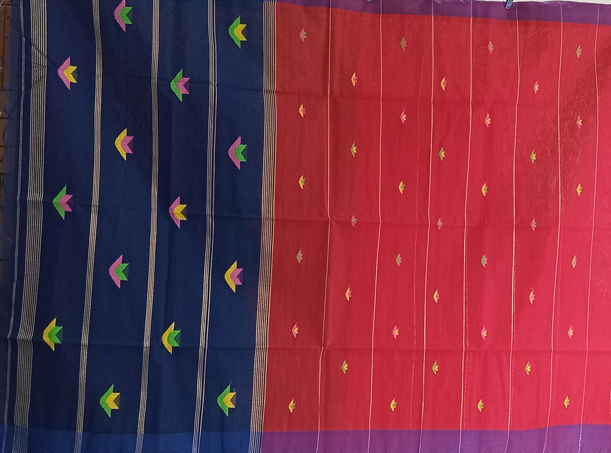 Slub Cotton ‍Saree - Thumbnail 4