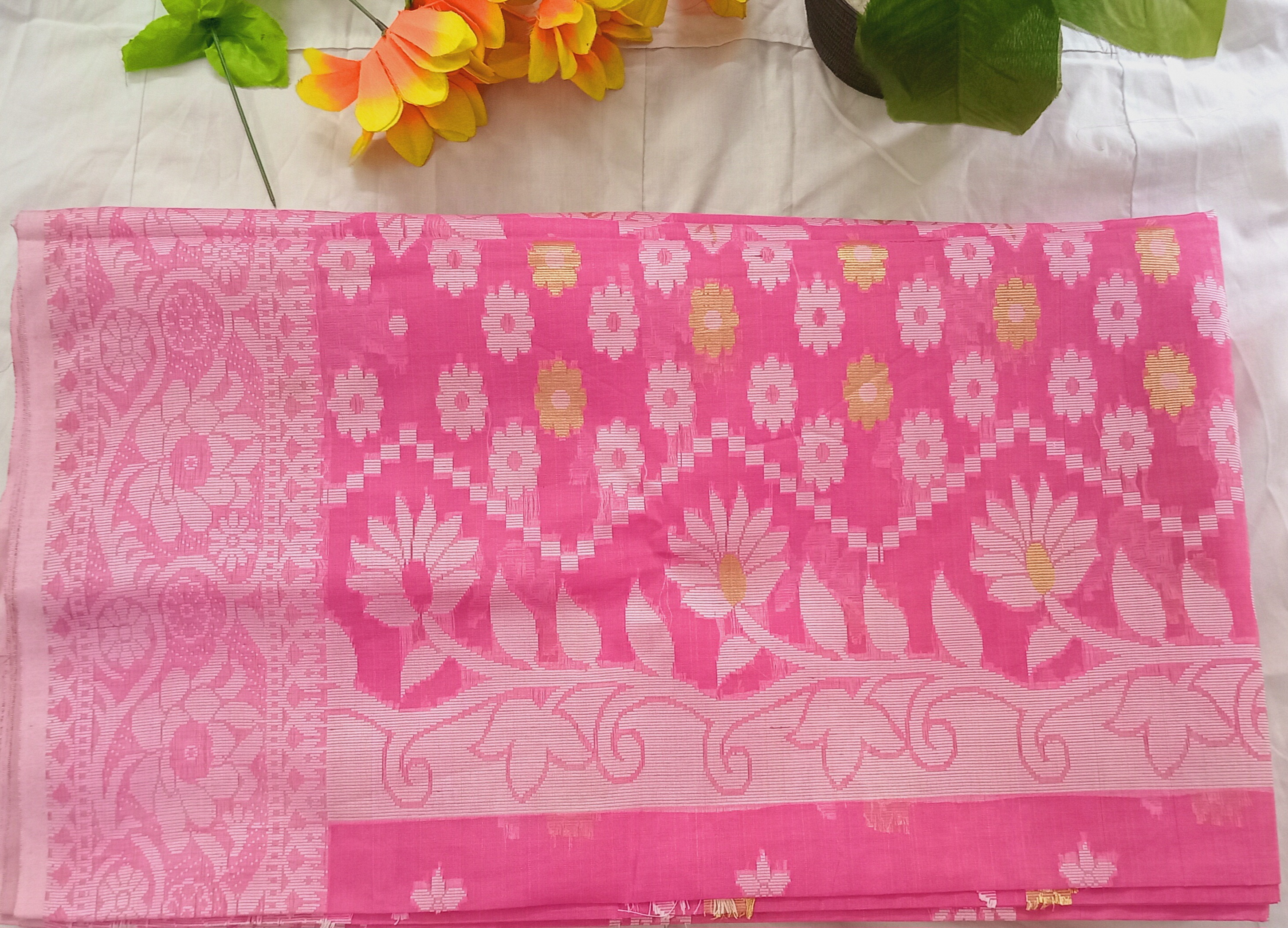 Tangail Cotton Jamdani Saree - Thumbnail 2