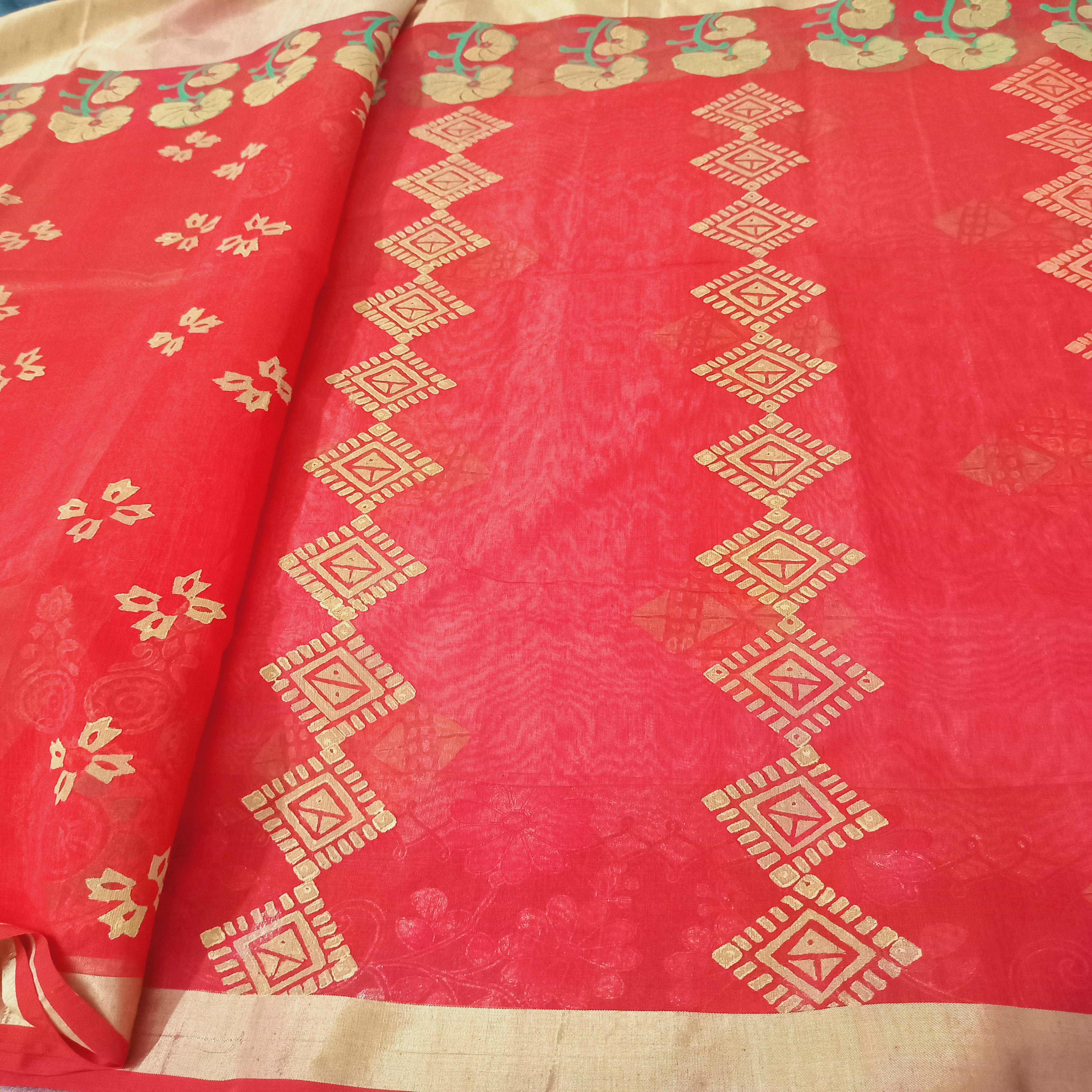 Block Print Saree - Thumbnail 3