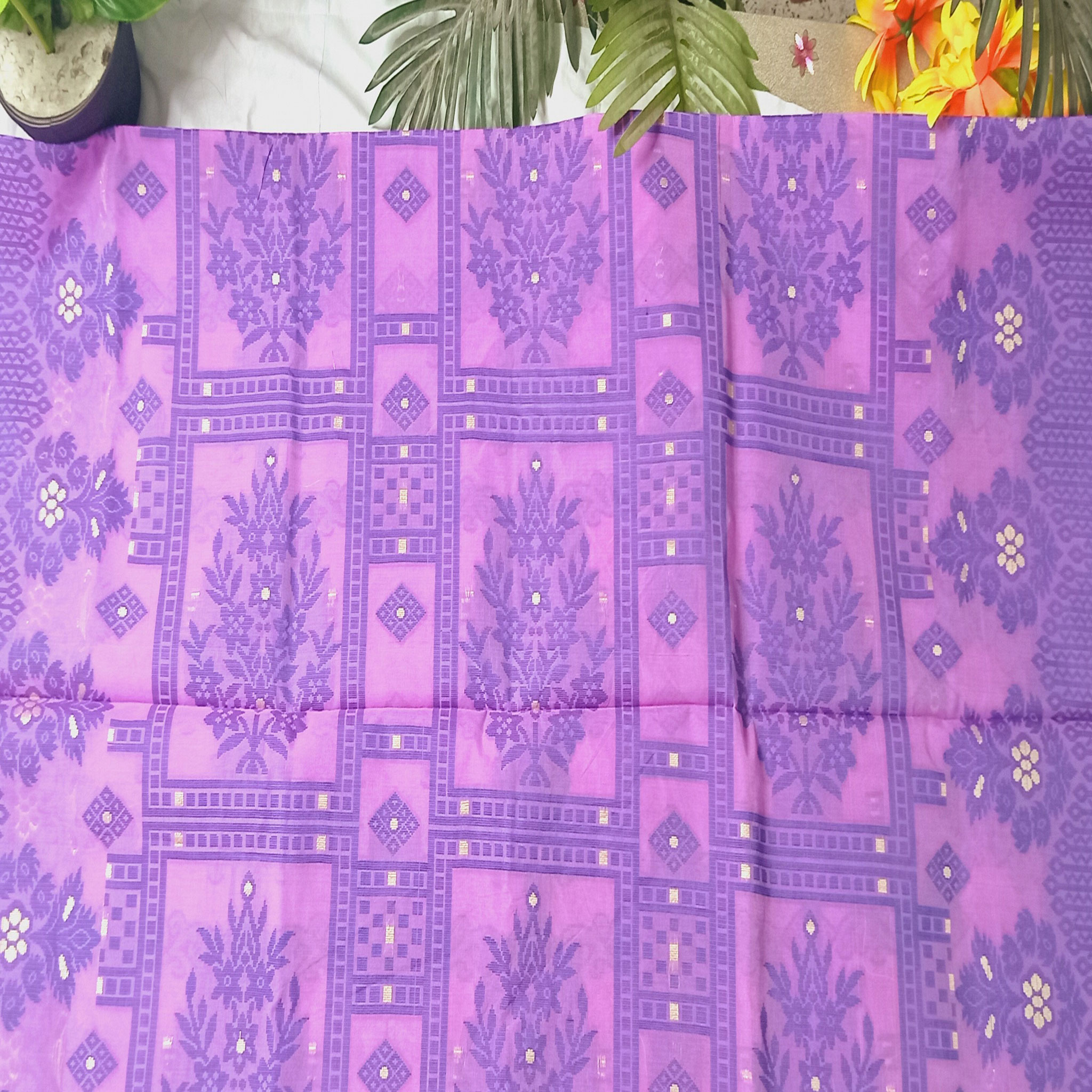 Cotton Jamdani Saree - Thumbnail 2